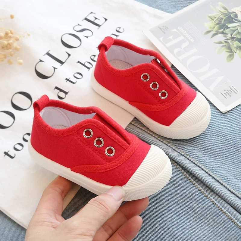 2024 Spring and Summer Childrens Shoes Boys and Girls Candy Colors Childrens Casual Canvas Sports Shoes Soft Childrens Fashion Shoes 21-35 Z250217