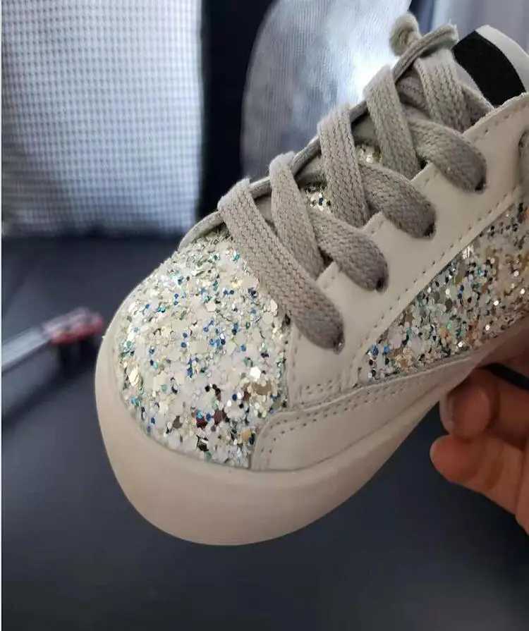 New boys casual shoes spring and autumn childrens fashion sports shoes genuine leather sports shoes girls glitter ice skates size 21-37 Z250217