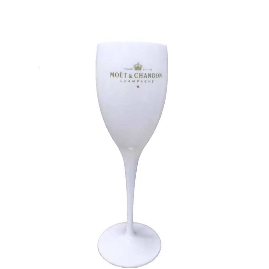 Straight PS plastic high footed glass with printable plastic red wine glass PP 180ml champagne glass 240127