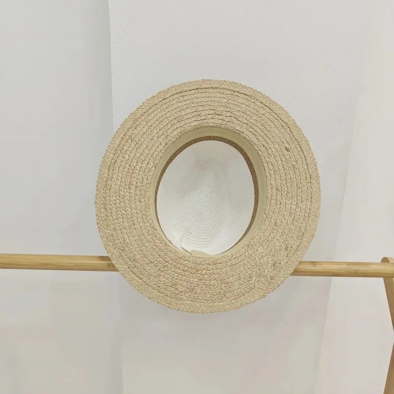 Summer Raffia Spliced Fashion Sunshade Straw Hat Womens Wide Brim Jazz Beach Hat Holiday UV Protection Sunscreen Sun Hats 250218