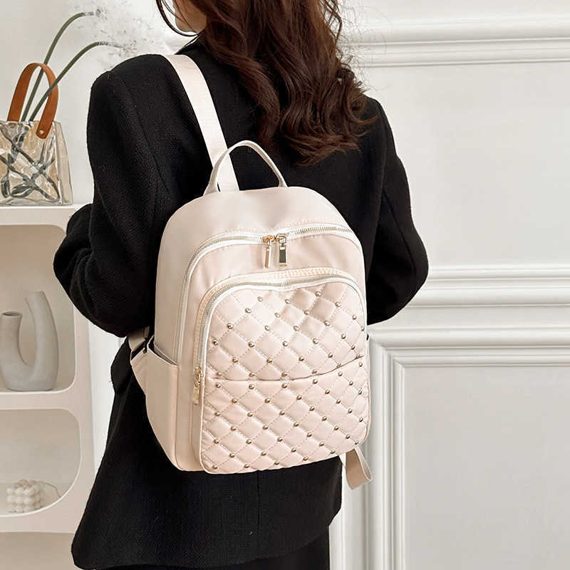 Womens backpack new Fashion white travel backpack casual niche backpack womens bag