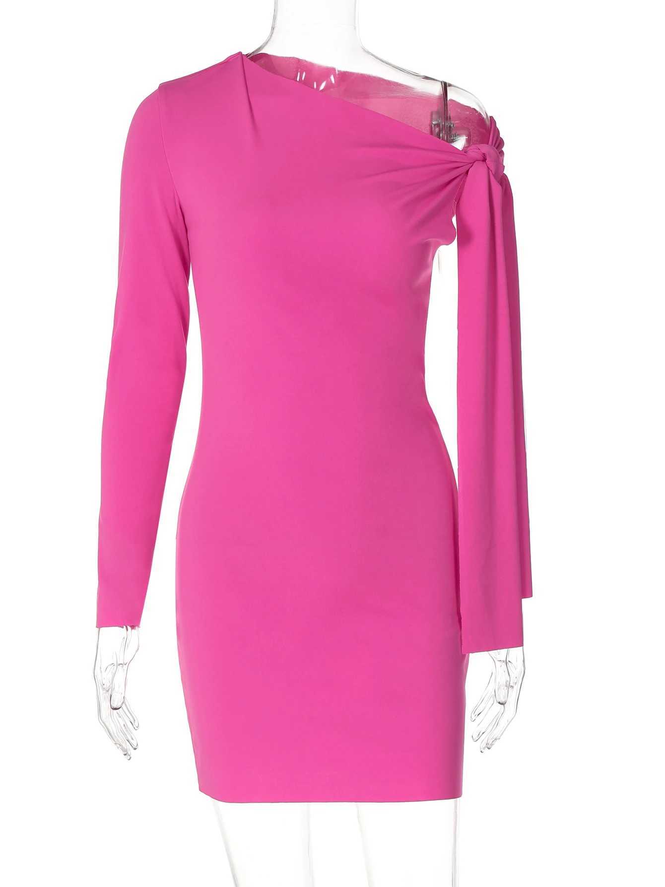 Basic Casual Dresses Hawthaw Women Sexy 2024 Spring Autumn Long Slve Party Club Bodycon Basic Black Mini Dress Wholesale Items For Business H25217