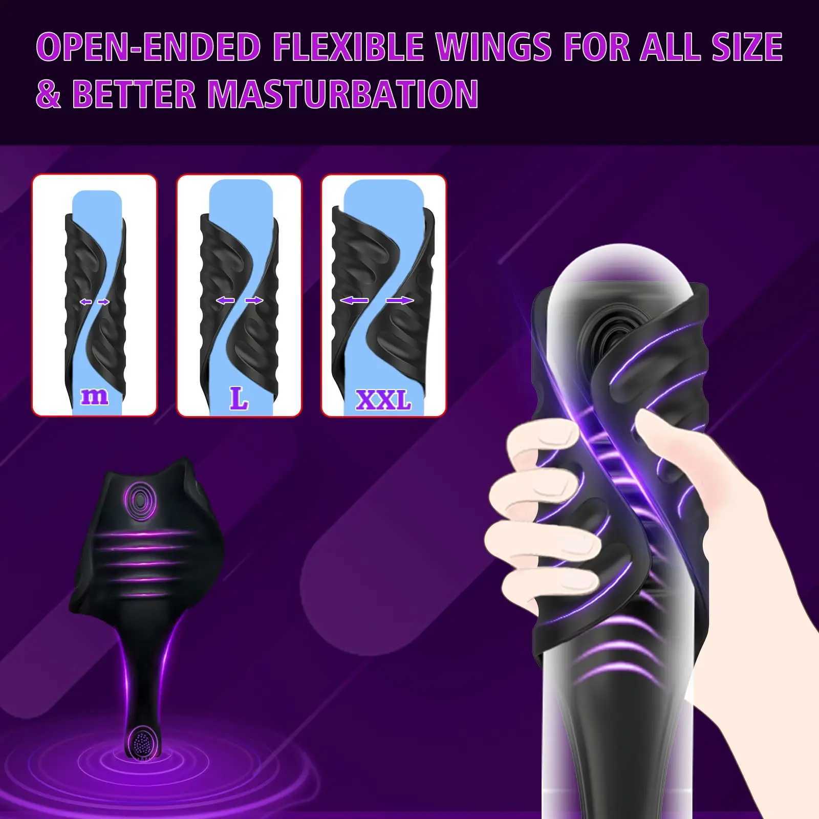 Adjustable Tapping Male Masturbator Man Automatic Penis Enlargement Erection Vibrator Trainer Prostate Stimulator Adult Sex Toys W250218