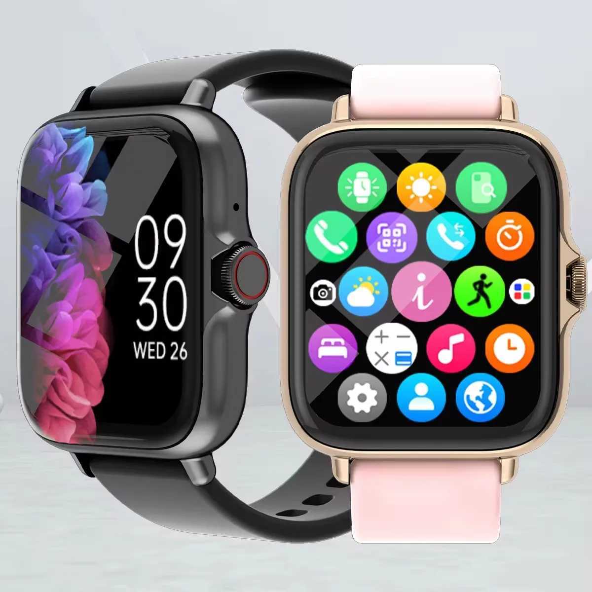 1.83 Waterproof Smart Watch with Message Answer Call Sleep Monitoring Sports Pedeter Information rts For iPhone Android Y250218