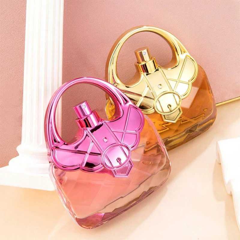 Handbag Appearance 100ml Womens Perfume Long-lasting Natural Flowers Light Fragrance Pink Purse Creative Arabian Body Perfume W250218