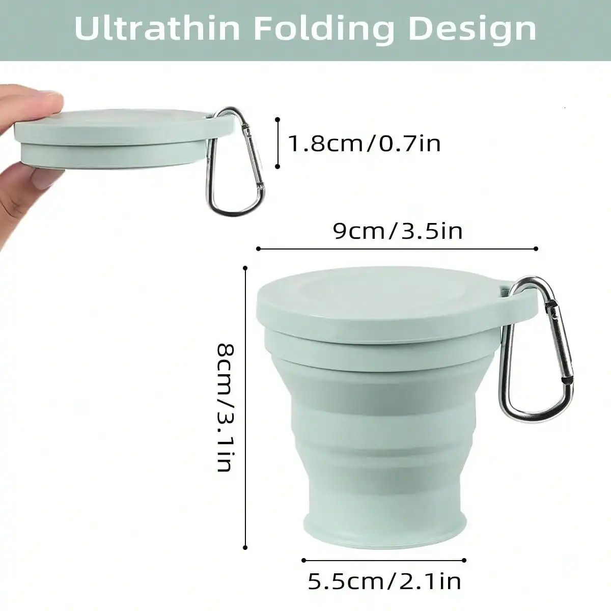 Leeseph Silicone Foldable Travel Cup Camping Reusable Portable Beverage CupCup Used for Hiking and Outdoo Z260202