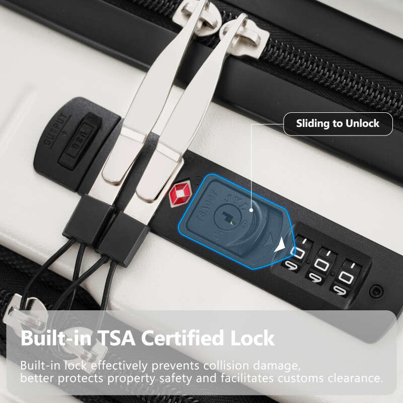 Open Lage Lightweight Suitcase with Front Pocket and USB Port, 1 Portable Carrying Case