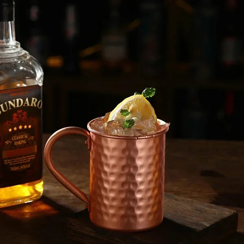 100 Copper Moscow Mule Mug 123PCS Durable Coppery Beer Mugs Coffee Milk Cup Pure Bar tiki Drinkware 250118p