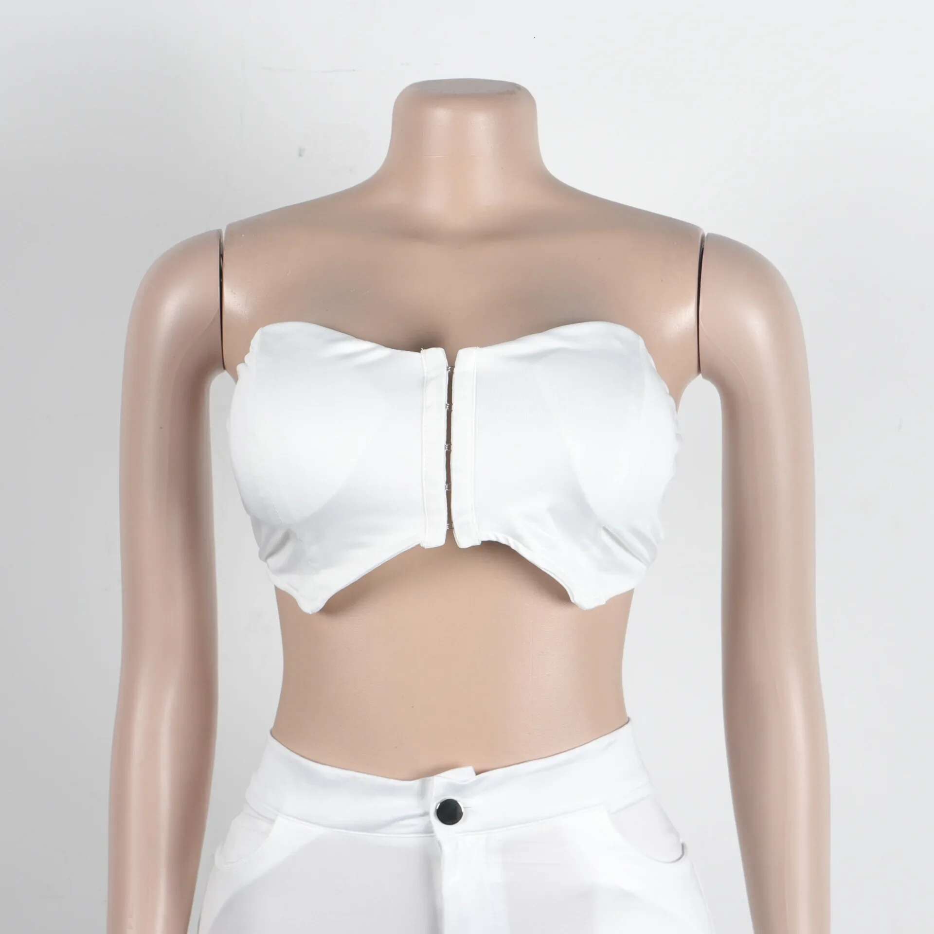 Prowow Sexy Two Piece Women Clothing Set Cropped Tops Mesh Spliced Pant Slim Fit Party Nightclub Wear Suits New Design Outfits