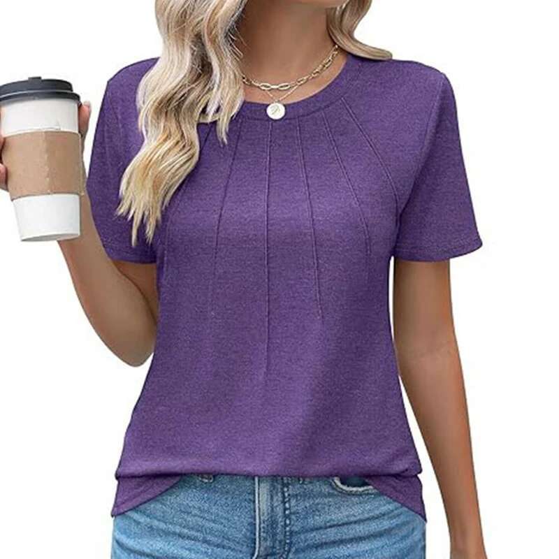 2025 Women's Tshirt Fashion Tops Lace Short Sleeve Business T-shirts Summer Casual Knitted Shirt Designer T Shirt
