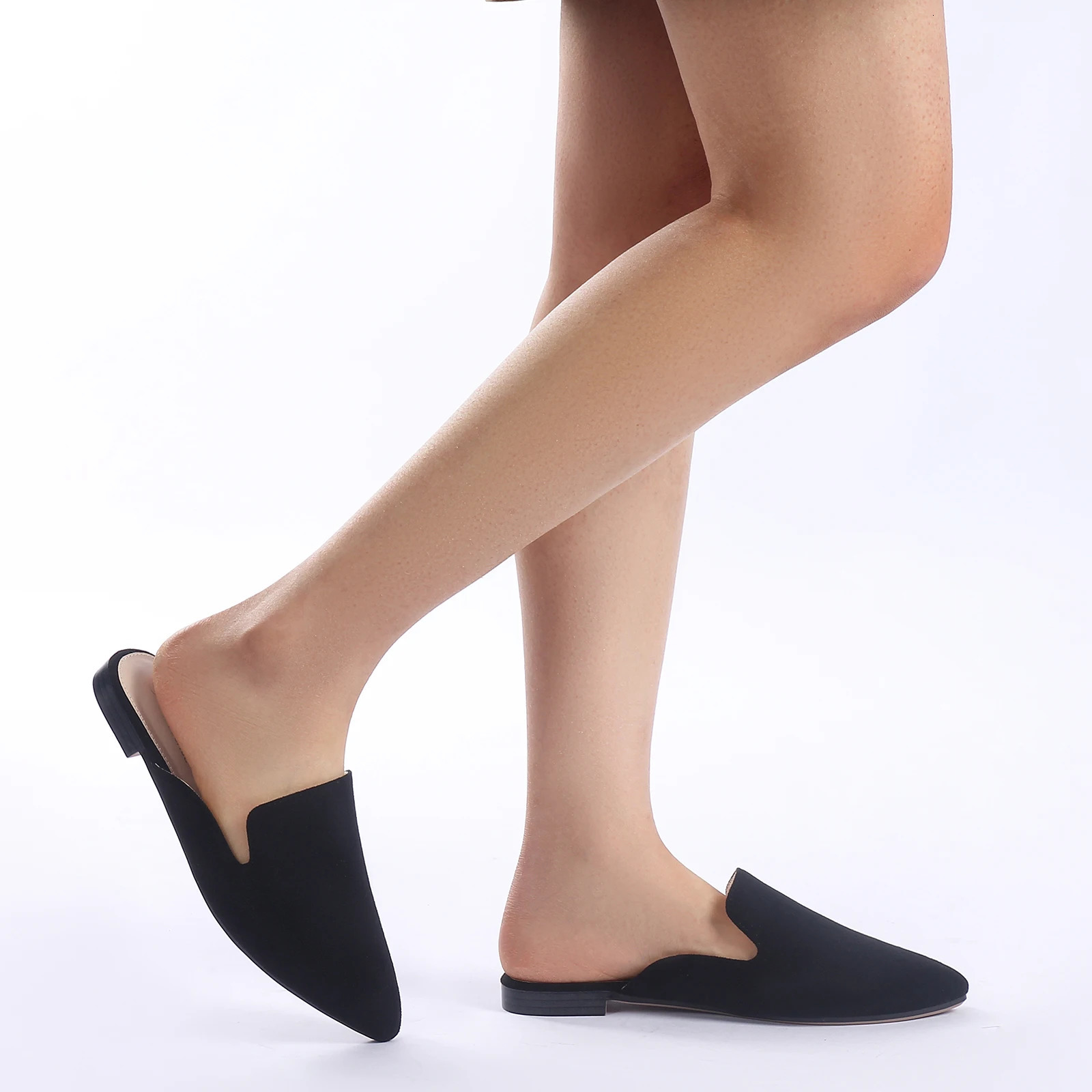 MUSSHOE Mules for Women Flats Comfortable Pointed Toe Women Mules 250217