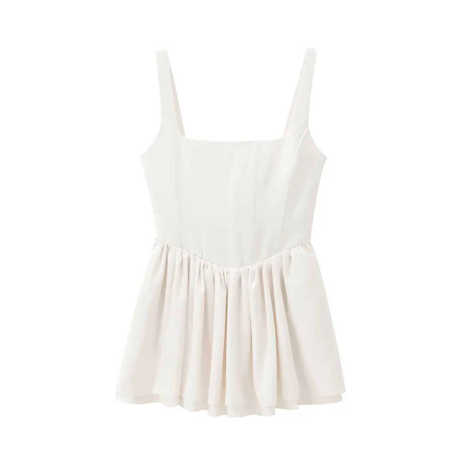 Basic Casual Dresses 2024 Autumn New Womens Clothing European And American Style Fashionable Corset Style Slveless Suspender Short Dress H25217