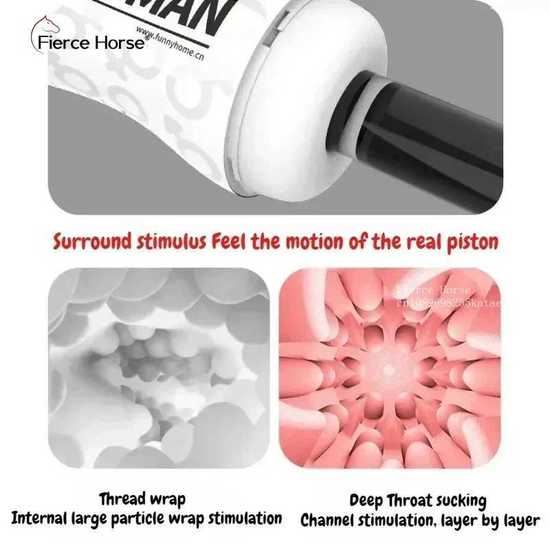 Vacuum Sucking Male Masturbation Cup Glans Hyposensitization Exercise Pocket PussySex Toy for Men Mastubator Blowjob W250218