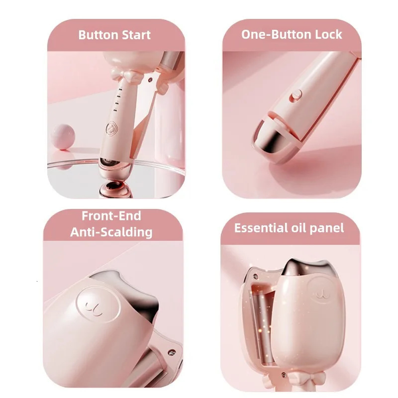 Hair Curling Iron 32mm Deep Wave Hair Curler 4 Temperature Adjustable Fast Heating Crimping Iron Styler Wand for All Hair Style 250214