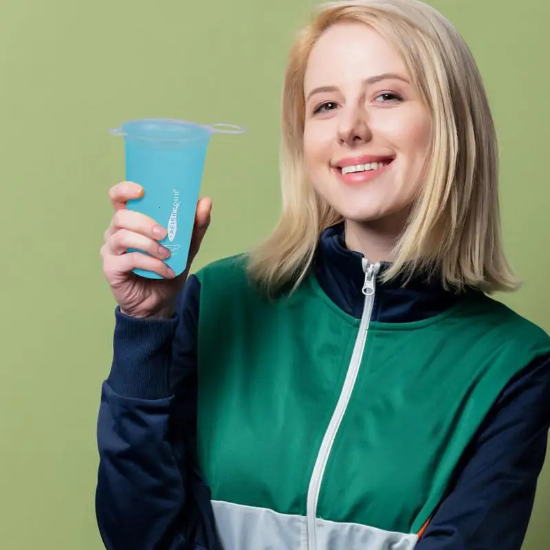 Collapsible Water Cup Foldable Portable Outdoor Marathon Running Sports Biking Hiking 200m Z260202