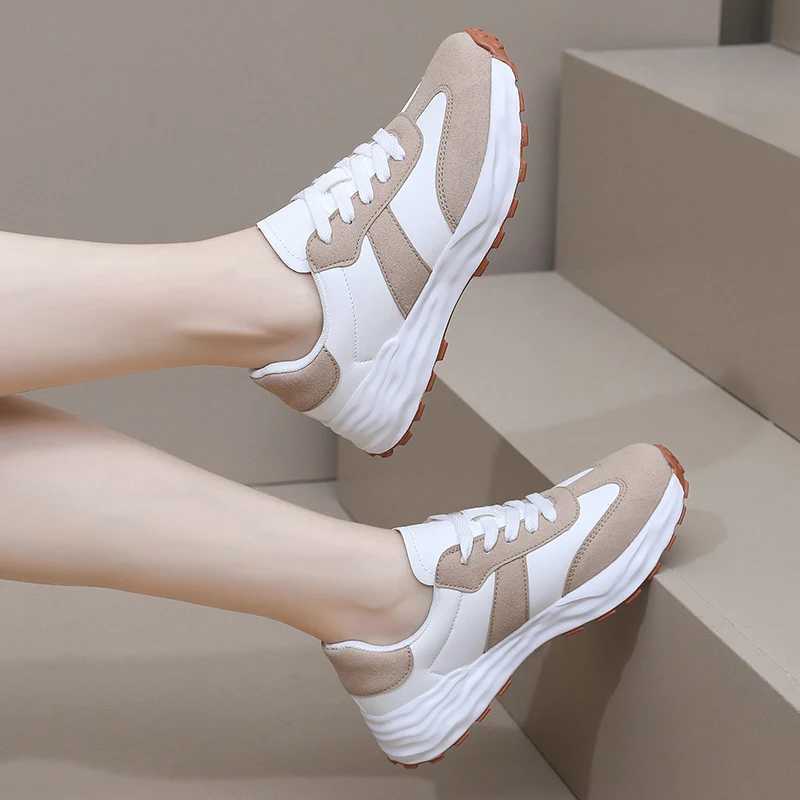 Running shoes with lace casual lightweight platform shoes Zapatillas de mujer walking sports shoes with lace Y250318