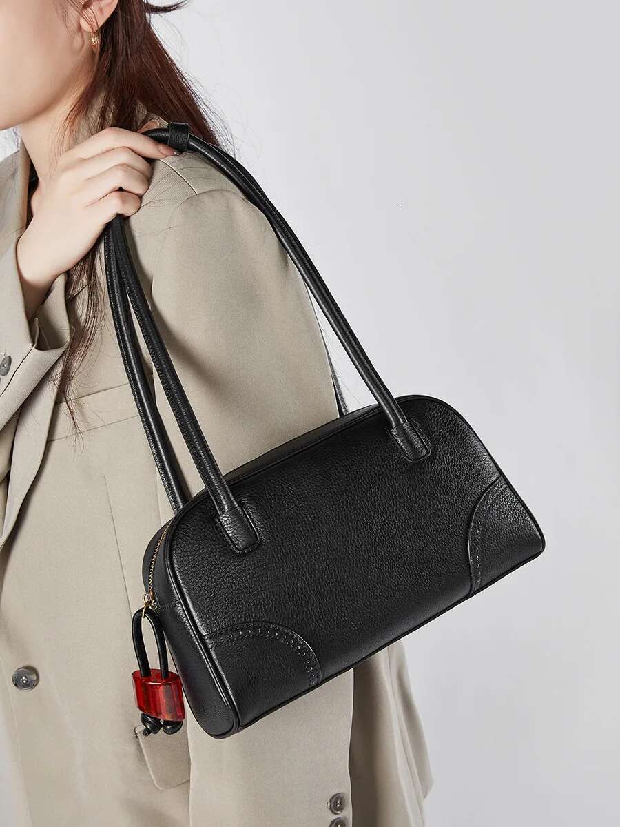 YANATARI Underarm Cowhide Genuine Leather Handbags Women Vintage Shoulder Female Korean Bag High Quality 2024