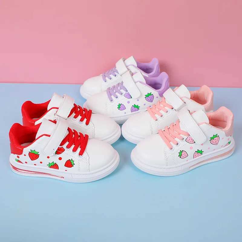 White Casual Shoes for Baby Boy Girl Brand Children Sneaker Strberry White Kids Sports Shoes Toddler Walking Shoes 0-3 Year Z250217