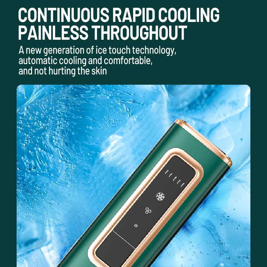 Ice-Cool Laser Hair Removal 999999 Flash for Women Permanent Bikini Trimmer for Ladies At-Home Painless IPL Epilator Device Z250218