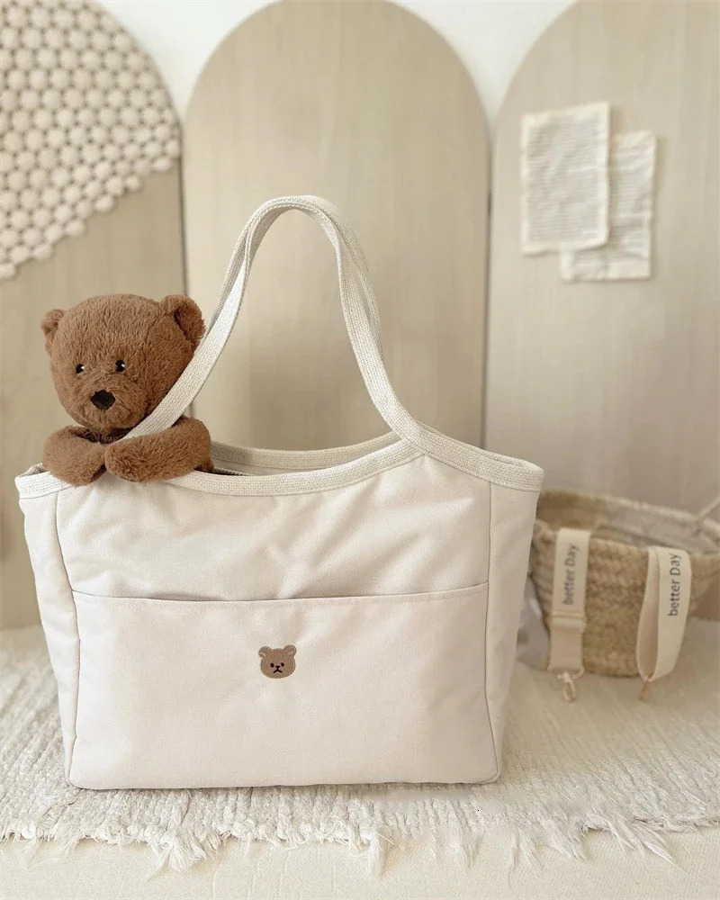 Korean Mommy Bag Multi-functional Handbag Fashion Shoulder Bag Outdoor Lightweight Canvas Mother and Baby Bag 250218