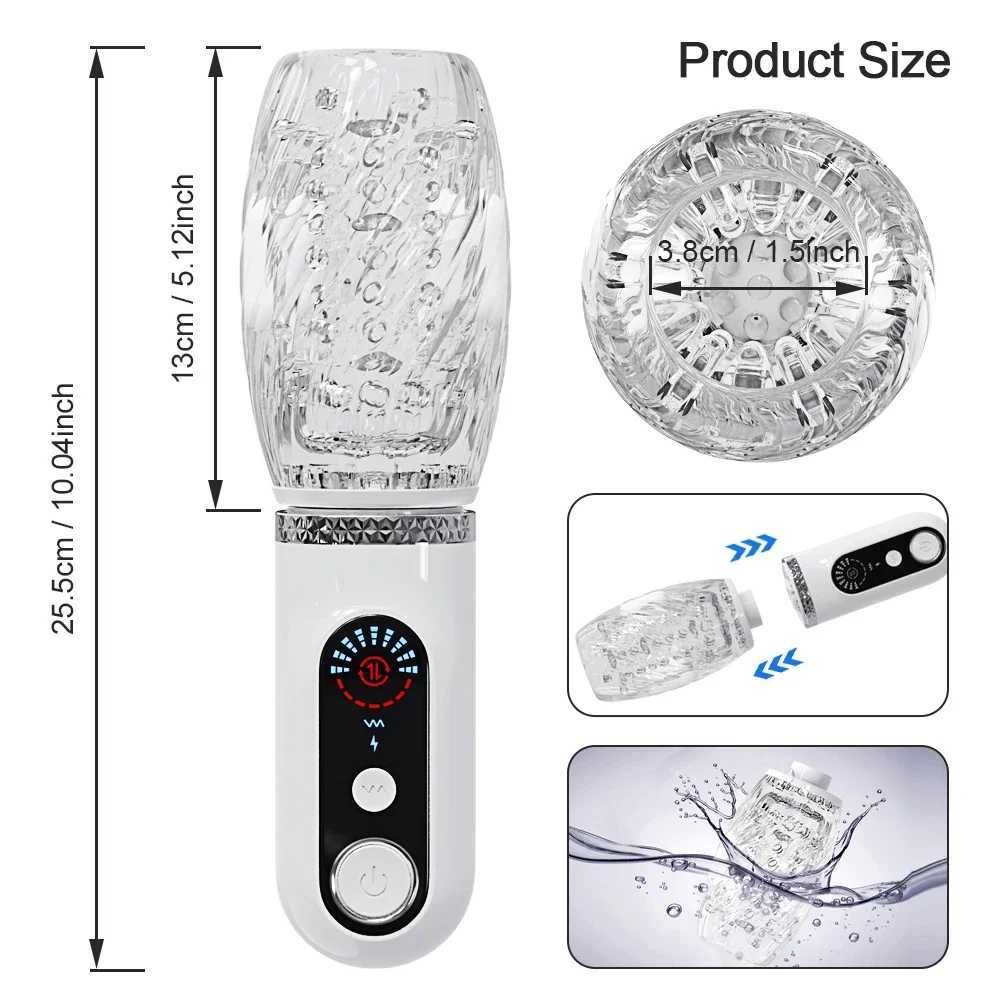 Male Masturbator Cup Automatic Thrusting Rotating Vibrating Penis Pump Trainer Masturbation Cup Adult Sex Toys for Men Adults W250218