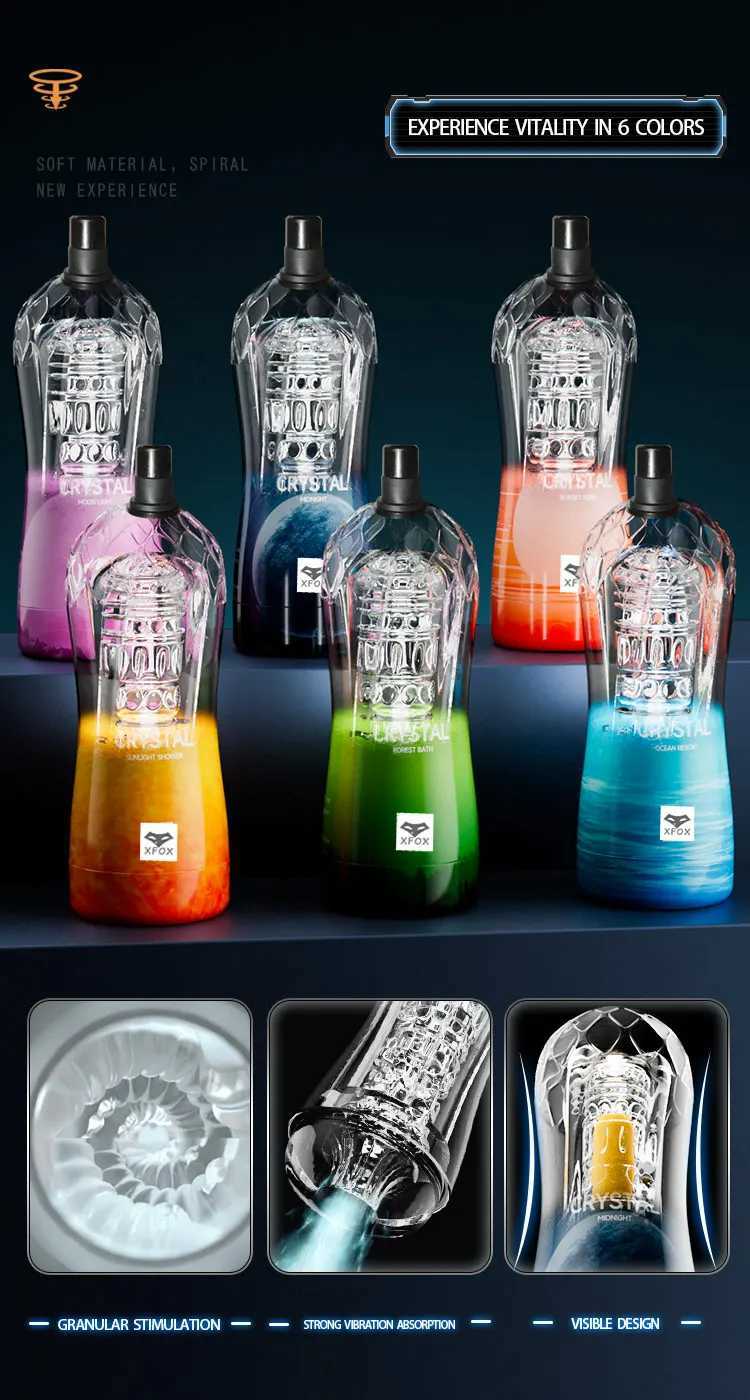 Massage Gun Male Masturbator Cup Sex Toys Vagina Adult Endurance Exercise Electric Telescopic vibration Mastubators Cup for Men W250218