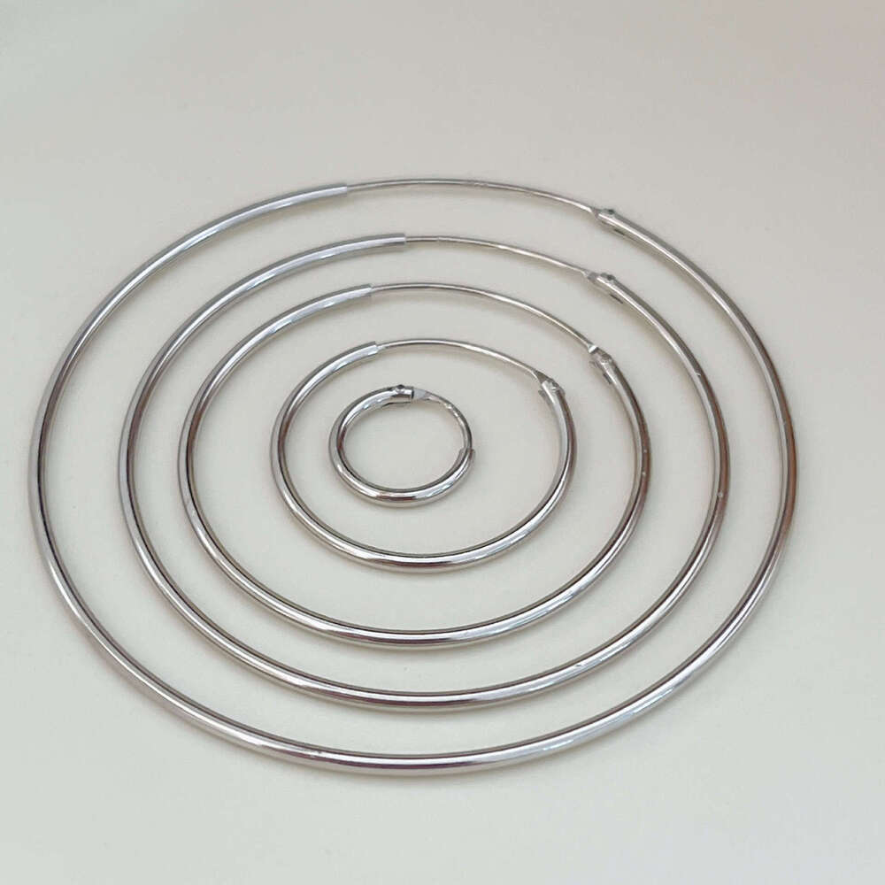 Tiki sterg sier plain women's large ring earrings, personalized fashion and versatile Korean internet celebrity earrings