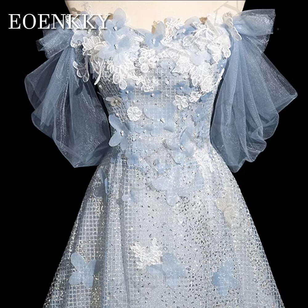 Off Sparkly Shoulder Prom Dress Blue Appliques D Butterfly Special Ocn Dresses A E Glitter Women es