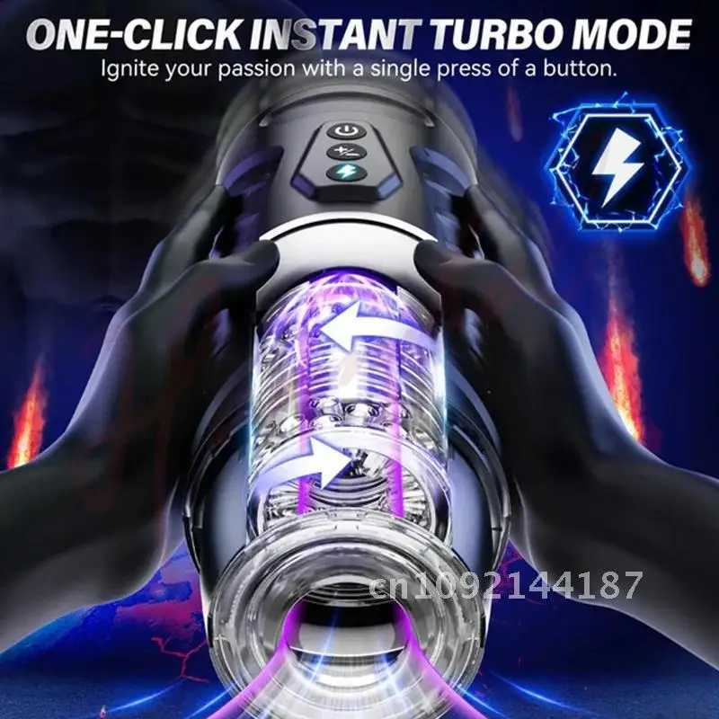Hannibal Automatic Male Masturbator 7 Thrusting Pocket Modes Masturbator Sex For Cup Rotating Toy For Men Penis Pussy Electric W250218