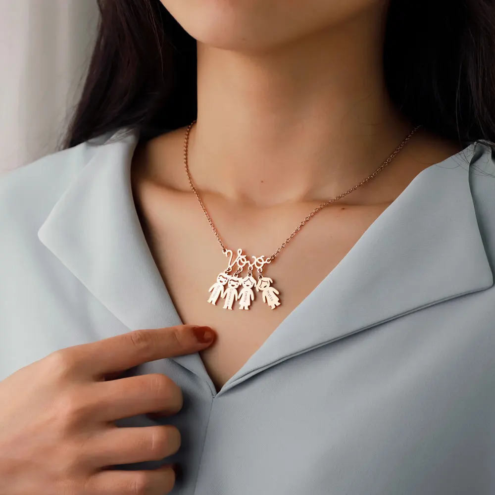 Mothers Day Gift Personalized Vothu Baby Pendant Grandmother Necklace Customized Name Vovo for Lady Female Mother 250210