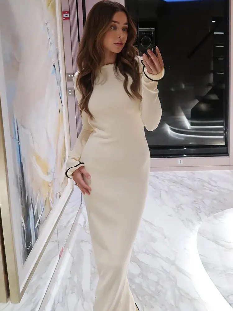 Tossy Fashion Womens Knit Mini Dress Ruffled Autumn High Waist Elegant Slim Party Dress Patchwork Knitwear Sweater Female Dress 250217