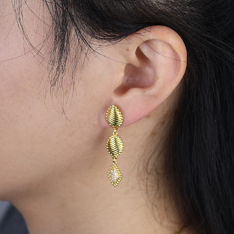 Fashion Gold Color Bling Cz Circle Hoop Earrings for Women Micro Pave Inlaid Cubic Zirconia Party Jewelry