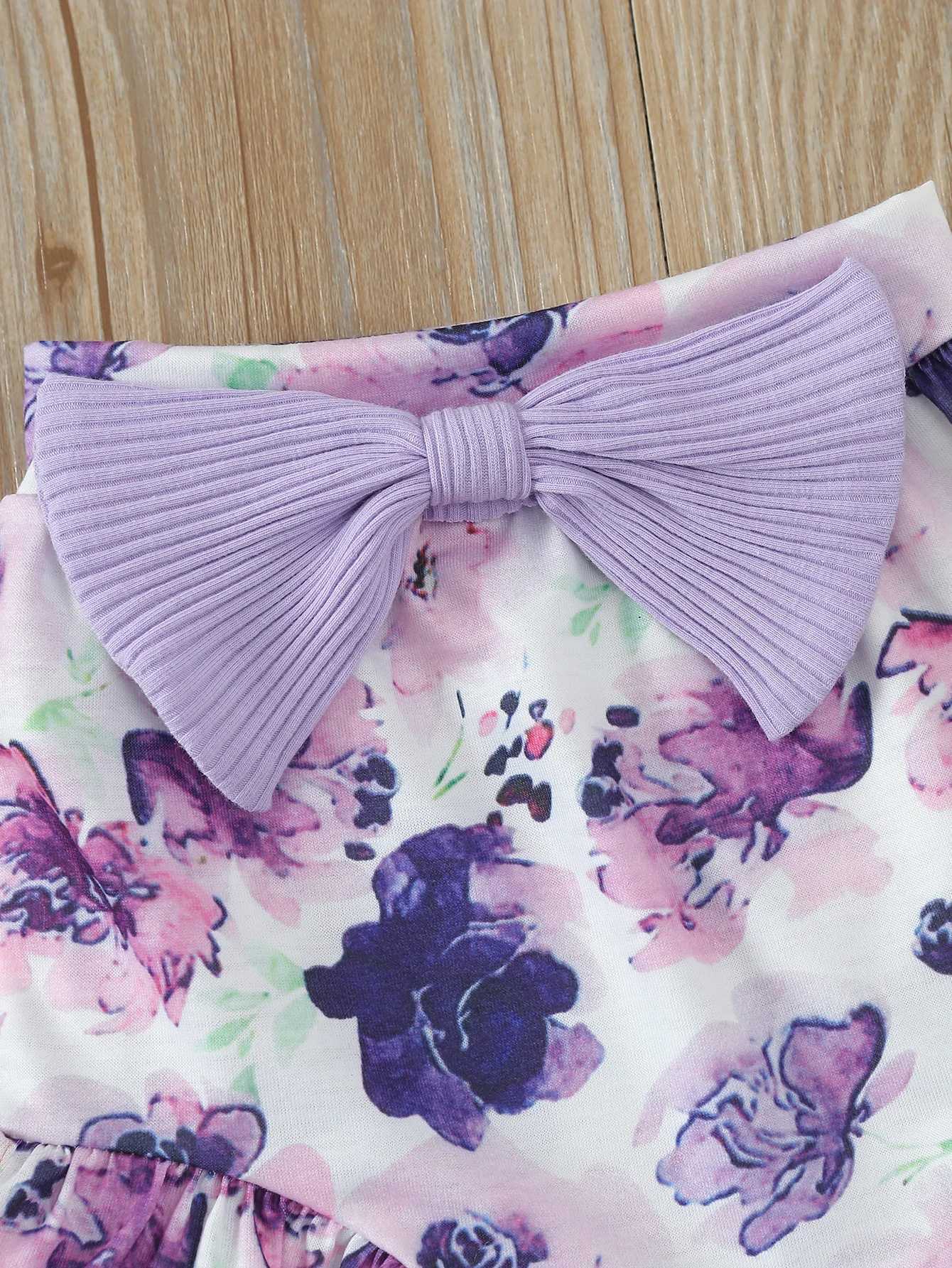 Summer Newborn Baby Girl Clothes Set Sleeveless Bodysuit Printed Shorts 3pcs Clothing Suit Baby Girl Clothes For 0-1Years W250218