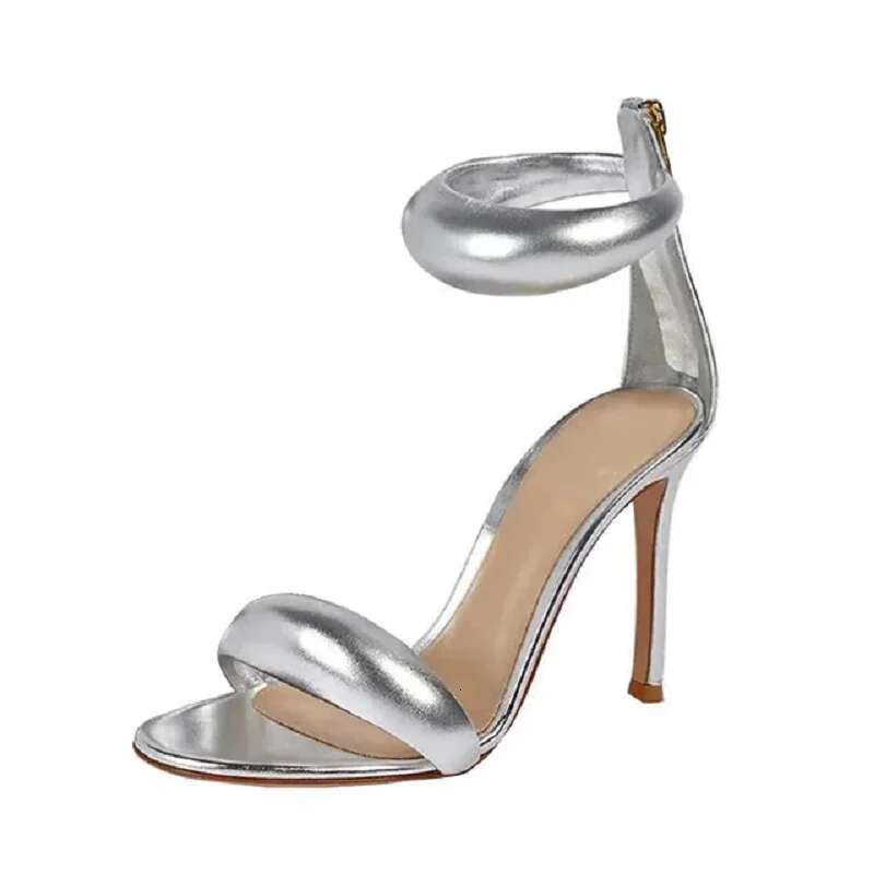 2025 Women Concise Style One-Strap Sandals For Party Sexy Stiletto Heel Back Zip Cover Heels Summer Leopard Sandalias