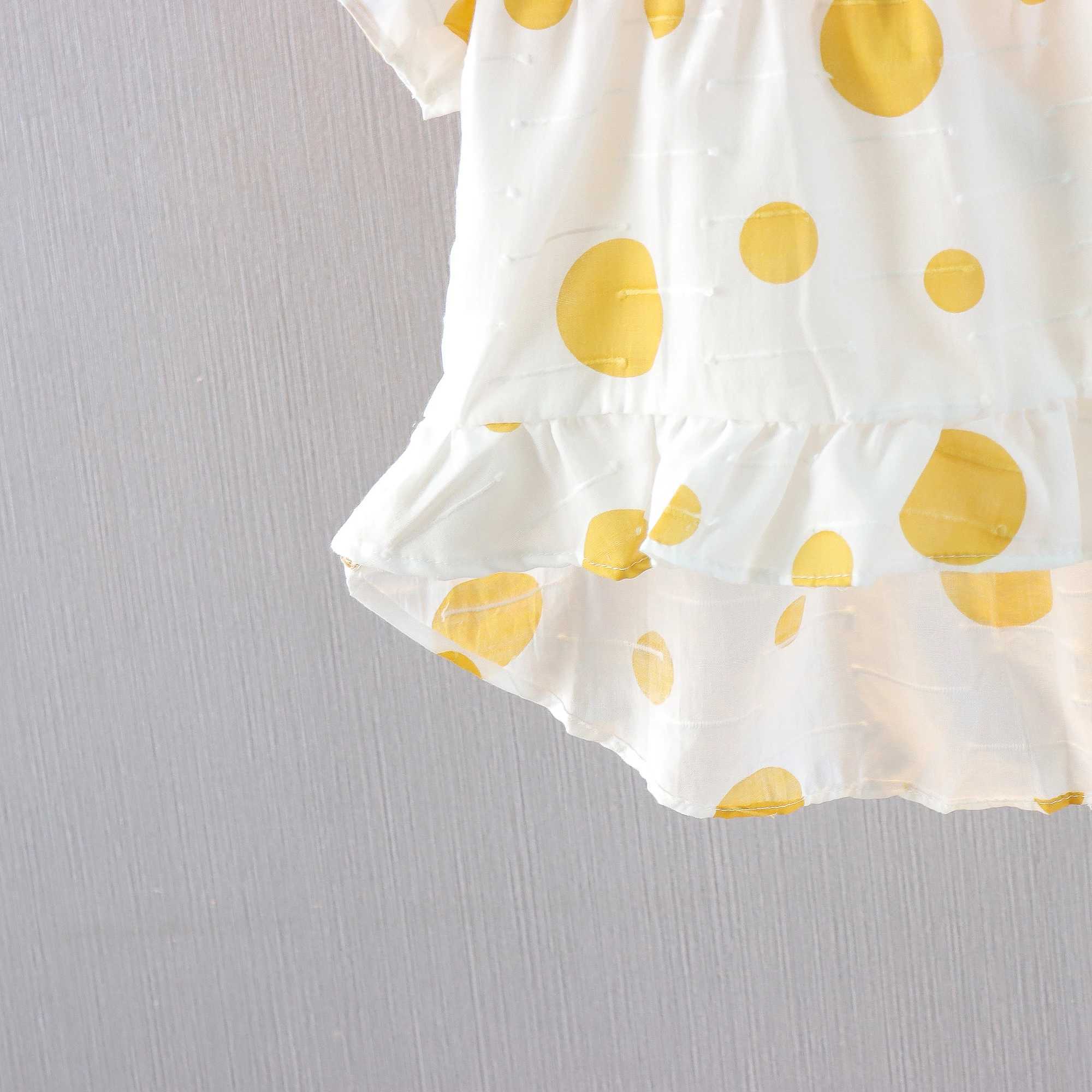 Baby girl two-piece summer cute polka dot top girl two-piece cute girl beach set W250218