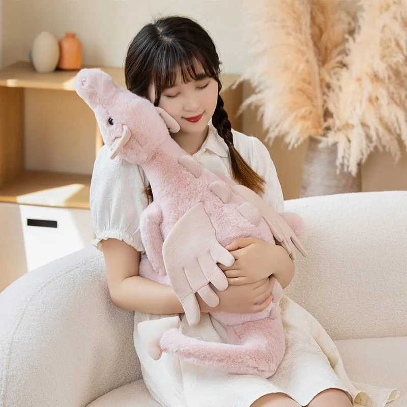 Giant Soft Plush Toy Flying Dragon Plush Toys White Green Pink Dinosaur Pillow Stuffed Animal Soft Doll Birthday Gifts DecorXJ250218