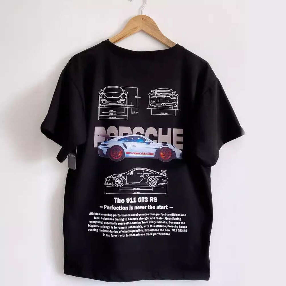 New 3D Digital Printing Round Neck T-shirt Fashion Summer Men's Cartoon Car