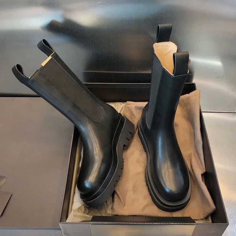 Brand Womens Shoes Boots Round Toe Boots-Women Flat Heel Fi Rock Ladies 2025 Ankle Elegant Autumn Lolita Med Rome CottXJ250217