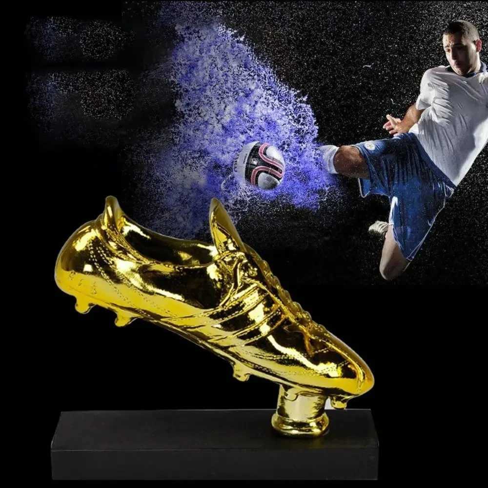 Football Match Golden Boot Trophy ropean Football Competition Honor Reward Soccer Fans Souvenir Handicraft W250217