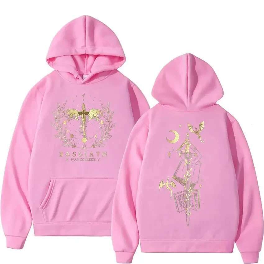 Basgiath War College Fourth Wing Hoodie Men Women Fashion Retro Dragon Rider Sweatshirt Loose Pullover Clothing Oversized Hoody