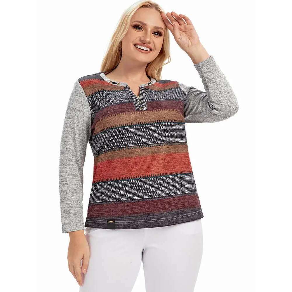 Womens Plus Size Woven Vneck Shirt Belongs To The Category Of Womens Clothing