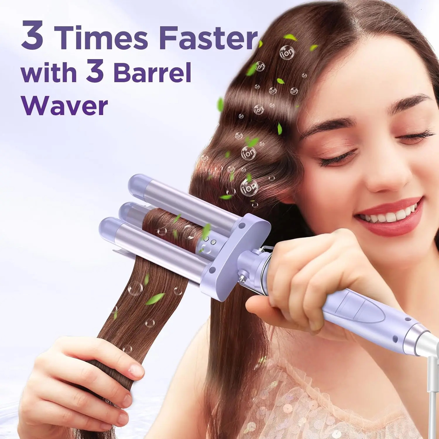 OPE PRO 5 in 1 Wand Curling Iron-Curling Wand Set with Hair Straightener 3 Barrels Hair Crimper Iron 3 Ceramic Curling Iro 250214