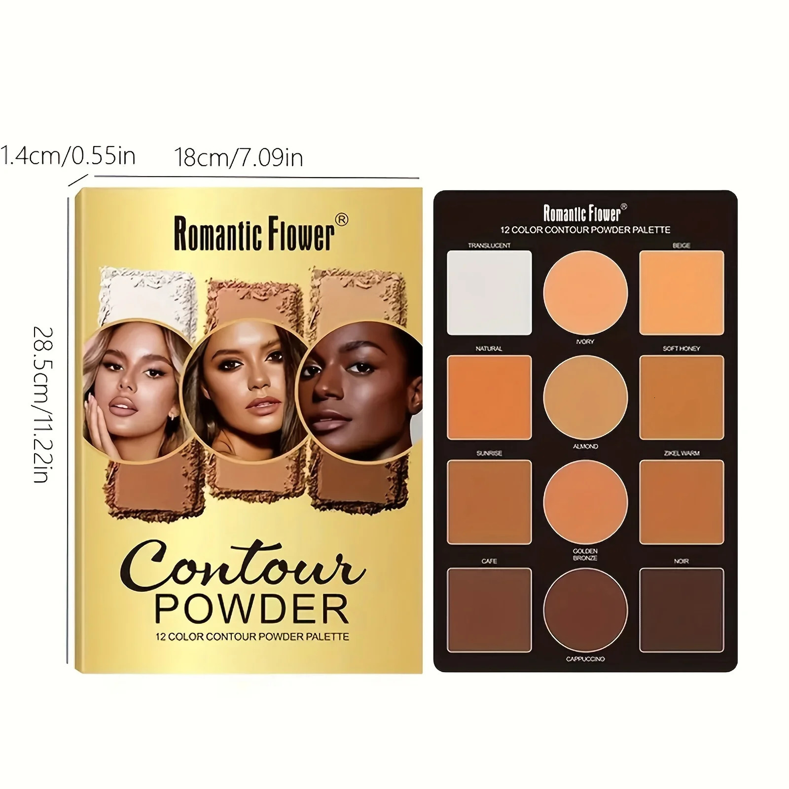 12-color bronze powder palette matte palette concealer and highlight three-dimensional makeup contouring face bl 250214