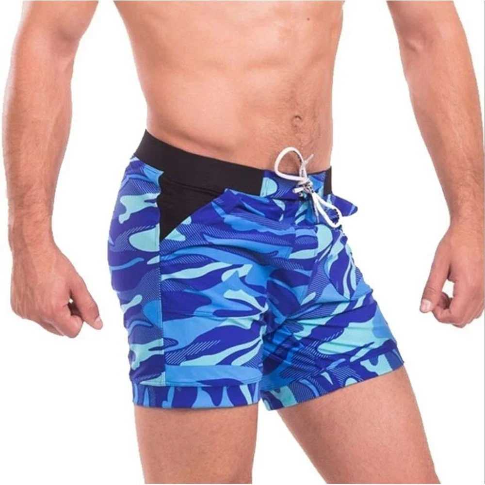 New Arrival Trunks Summer Swimming Fitness Shorts Mens Fashion Sports Beachwear Quick-Drying Stretch Beach Pants Z260314