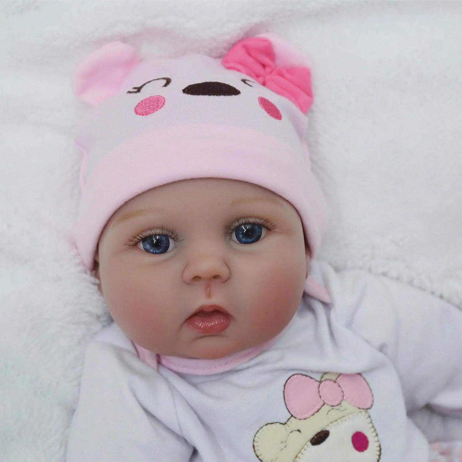 18 Inch Baby Soft Body Realistic born Baby Dolls Full Vinyl Reborn Body Doll 250218