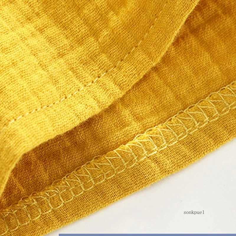 2024 Summer New Gauze Cotton Boys And Girls Tank Tops + Shorts Suit Childrens Baby Home Clothes Infant 2pcs Sets W250218