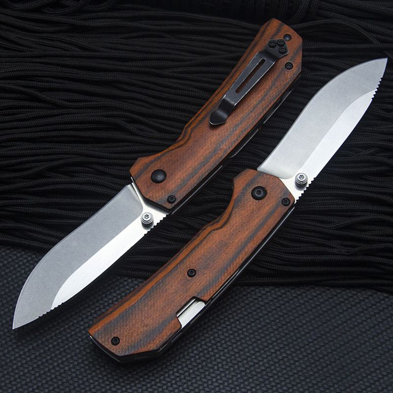 Hotsale 15060 Hunt Creek Folding Knife 3.50 S30V Blade with Gut Hook Dywood Handles - 15060-2