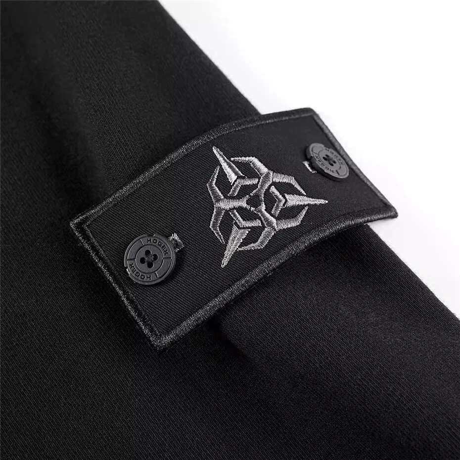 Black Techwear Men Streetwear Patchwork Cargo Hoodies Spring Autumn Pullover Male Function Design Hooded Sweatshirt