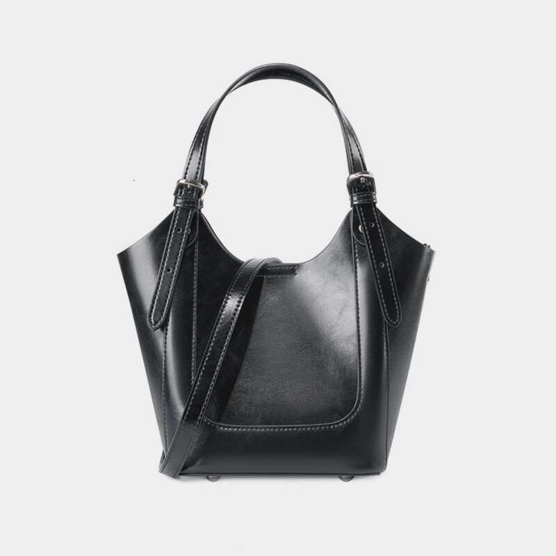 Hifashion Elegant Genuine Leather Bucket Shoulder Crossbody Bags For Women 2024 Trend Designer Small Ladies Handbags And Purses