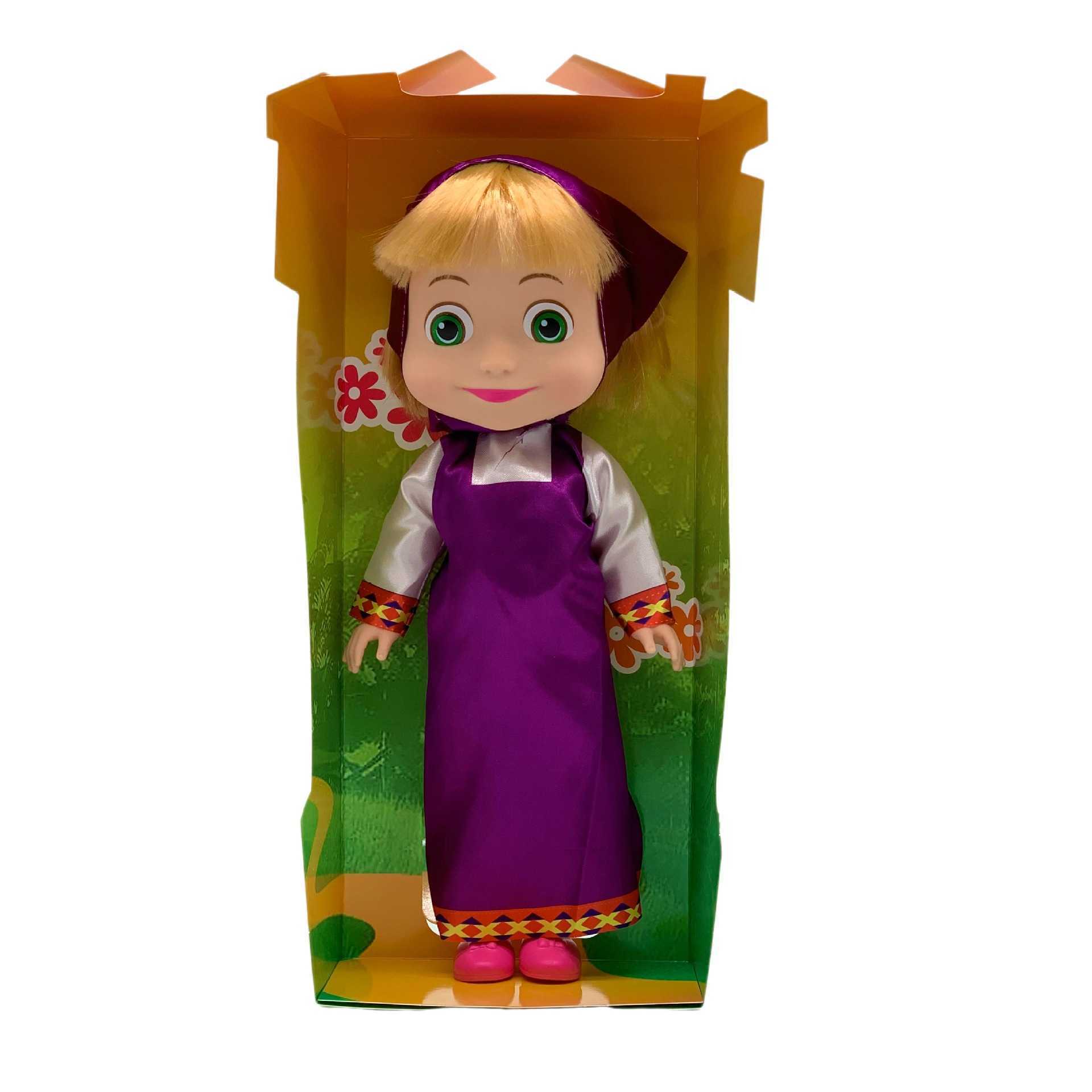 inch full body vinyl Marsha and Masha bear doll theme music figurine classic costume Ap2